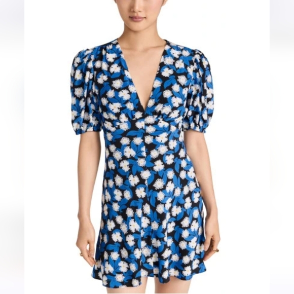 Staud Mini Milla floral Dress Sz 0 NWT - Picture 2 of 10